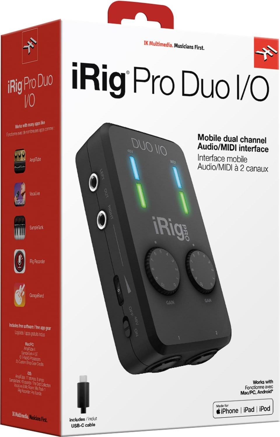 Ik Multimedia iRig Pro Duo I/O 2-Channel Audio Interface | Solotech