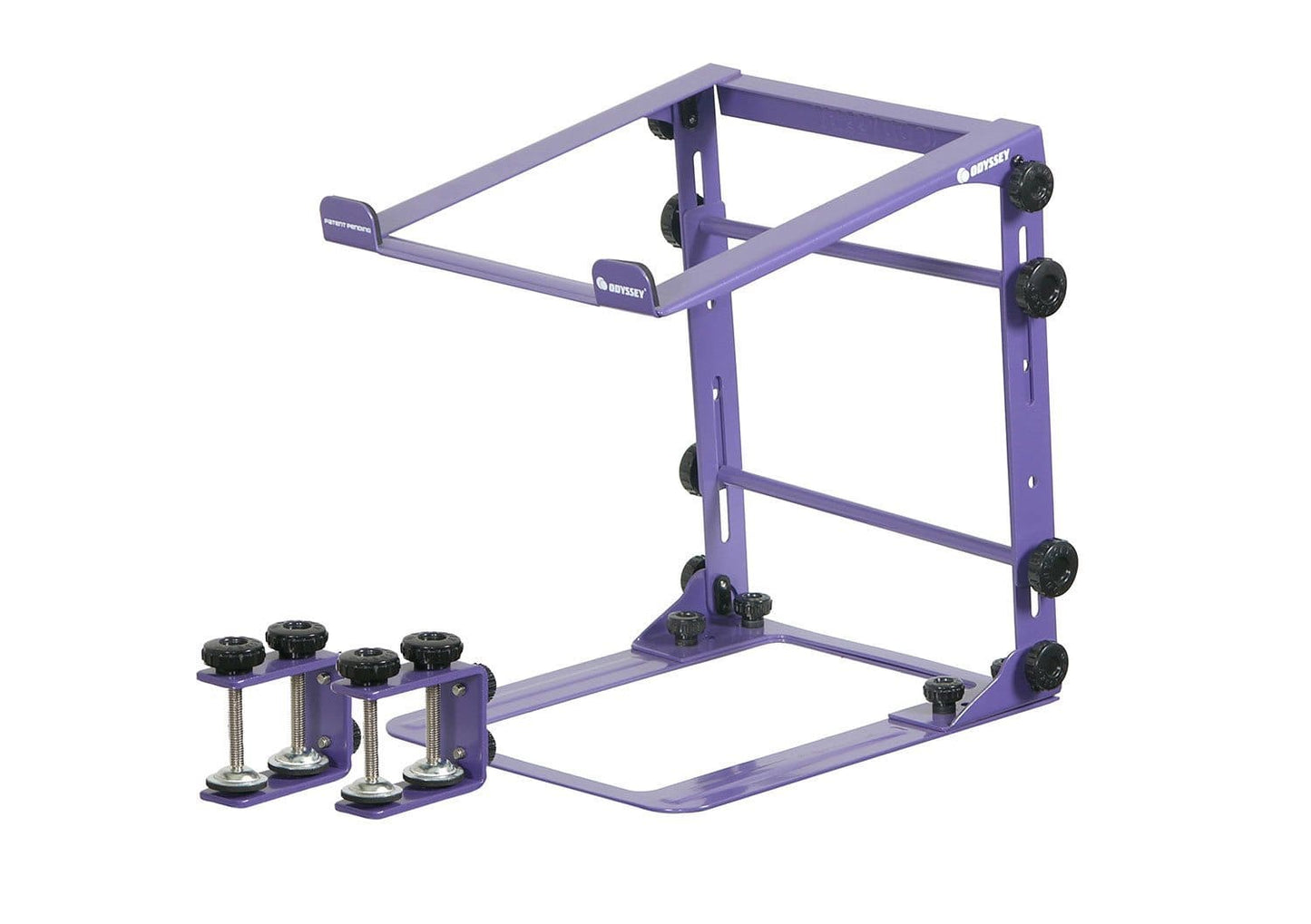 Odyssey LSTANDMPUR Folding DJ Laptop Stand Purple - PSSL ProSound and Stage Lighting