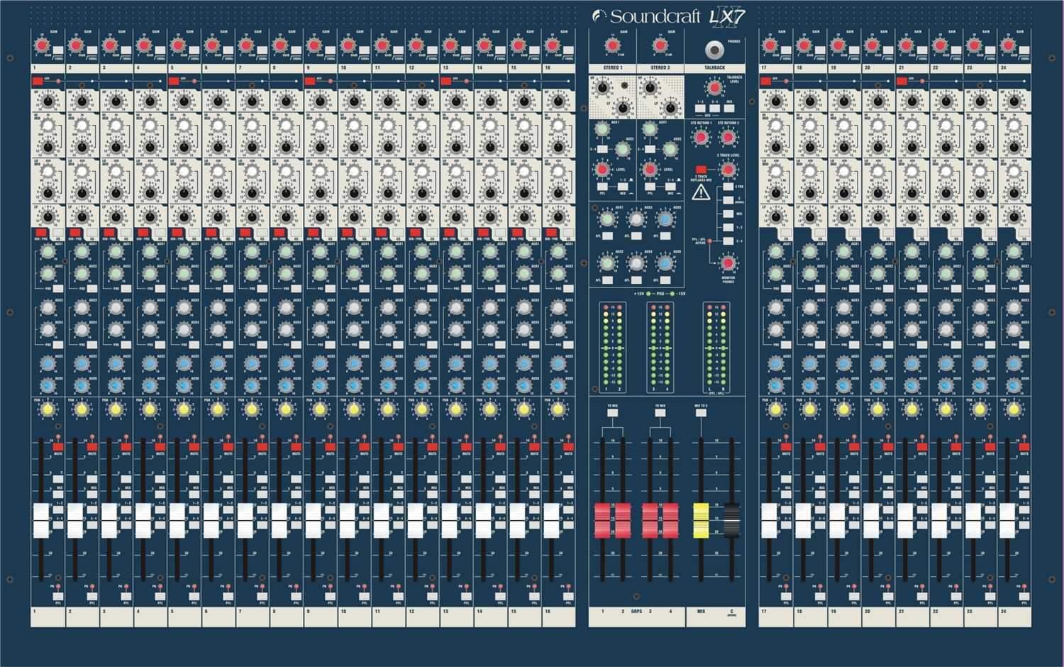 Soundcraft LX7ii 24 Channel Mixer Live Console – Solotech
