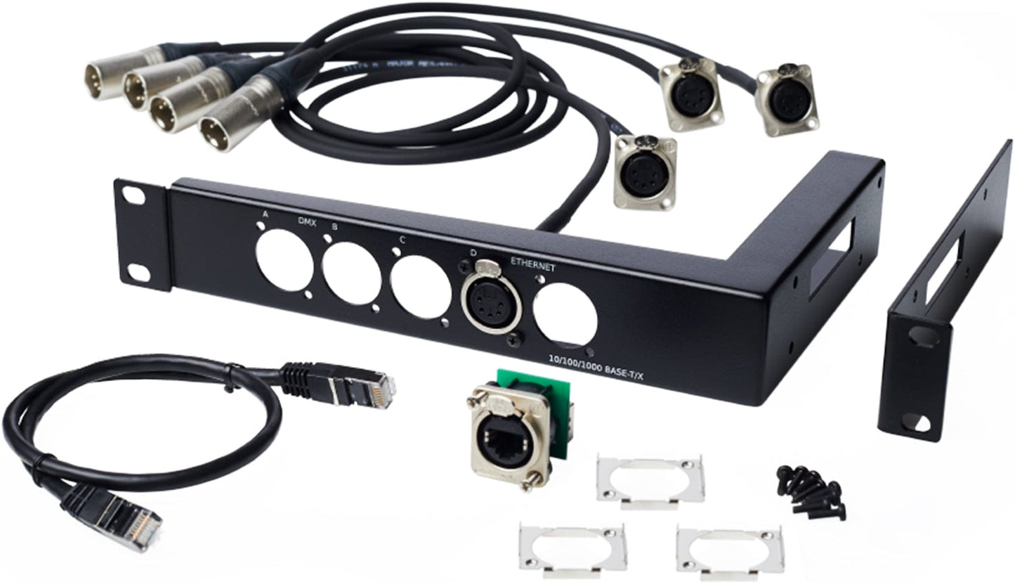 MA Lighting MA130282 XLR 5-Pin Panel 19-Inch Rack Mounting Kit for 1x2-Port Node - PSSL ProSound and Stage Lighting