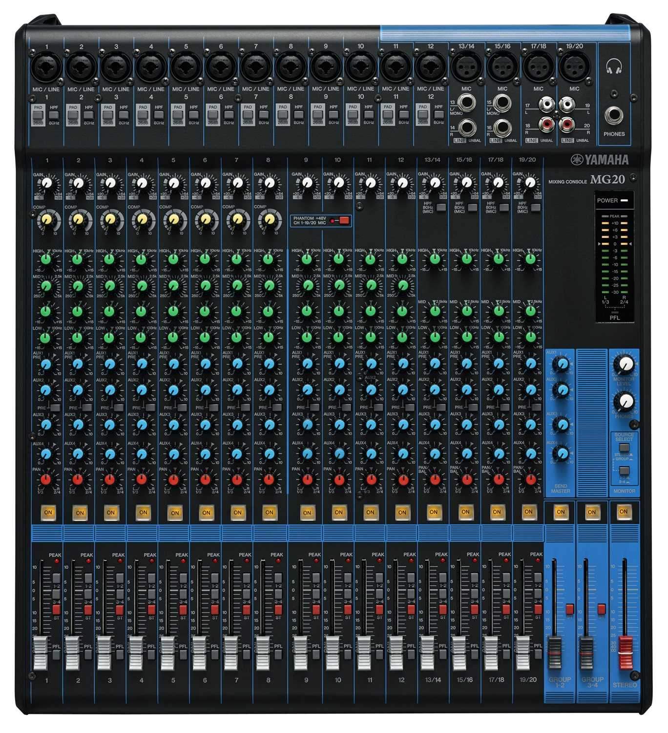 Yamaha MG20 20 In Live Sound PA Mixer – Solotech
