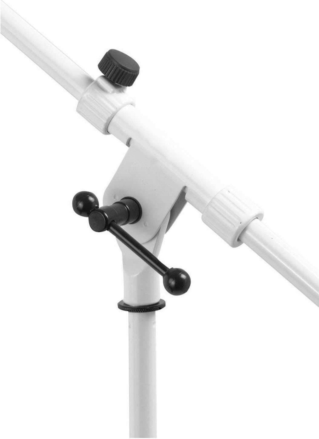 On-Stage MS7801W Euro Boom Microphone Stand (White) - PSSL ProSound and Stage Lighting