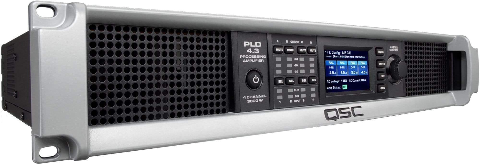 QSC PLD4.3 4-Channel 625W DSP Power Amplifier