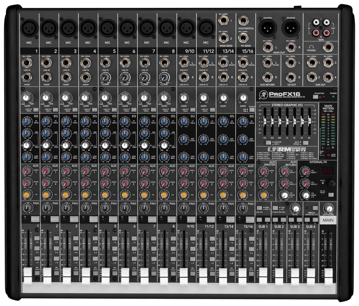 Mackie ProFX16 Pro 16 Ch Analog PA Mixer w Effects