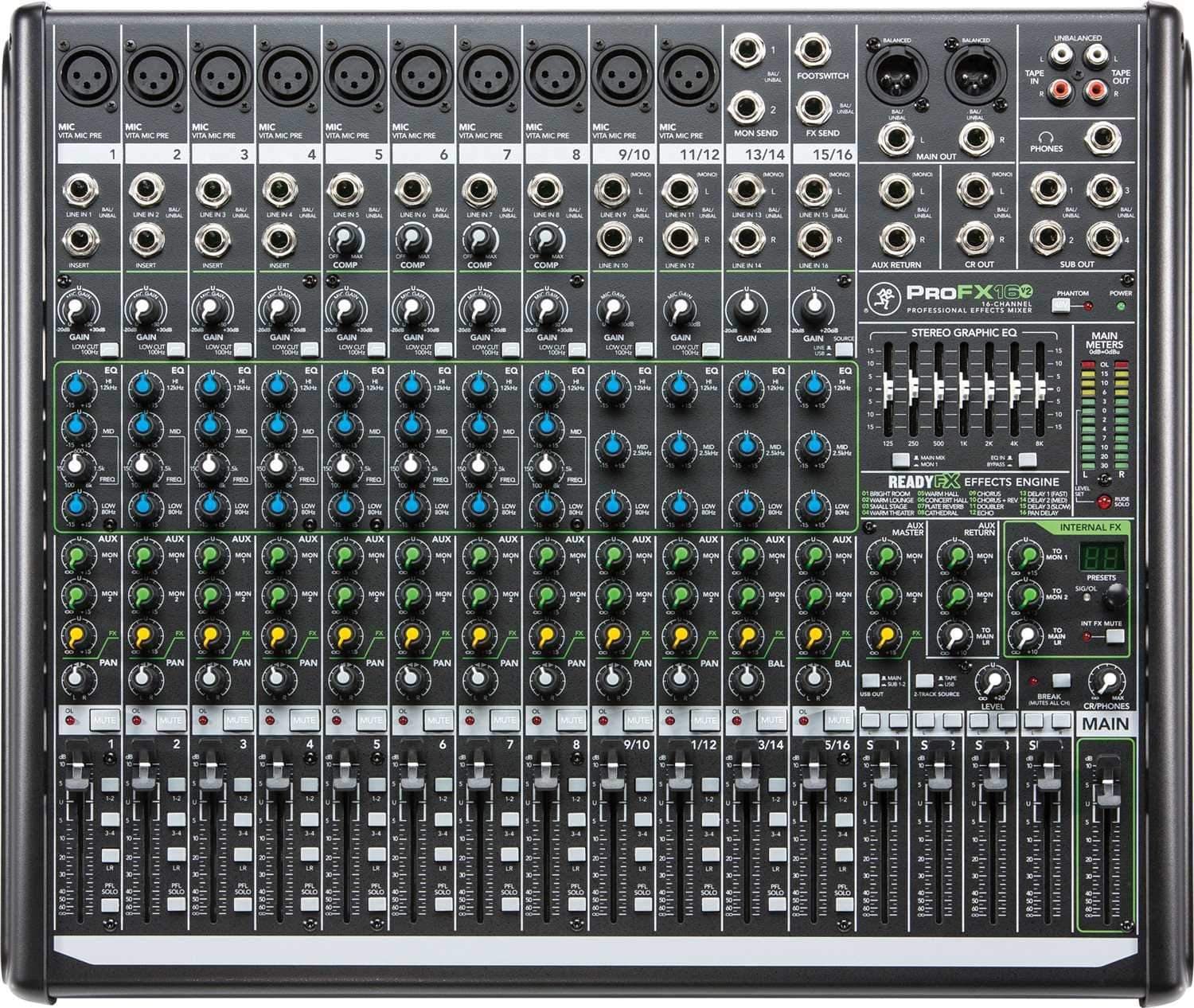 Mackie ProFX16v2 16-Channel 4-Bus Mixer with USB