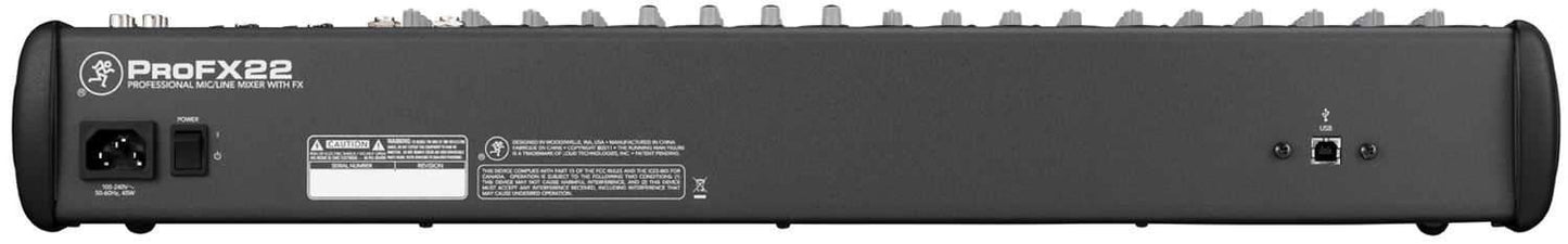 Mackie ProFX22 22 Ch 4 Bus PA Mixer with FX & USB - PSSL ProSound and Stage Lighting