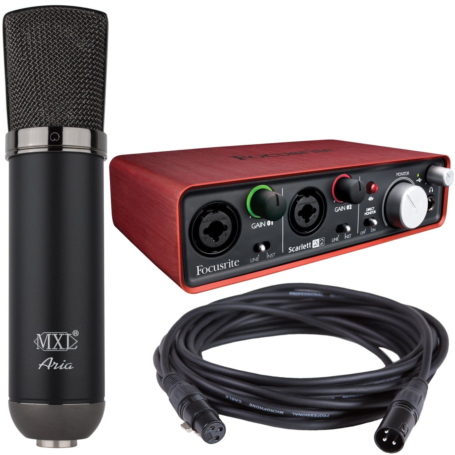 Mxl 4000/ retailer Focusrite 2i2 usb interface