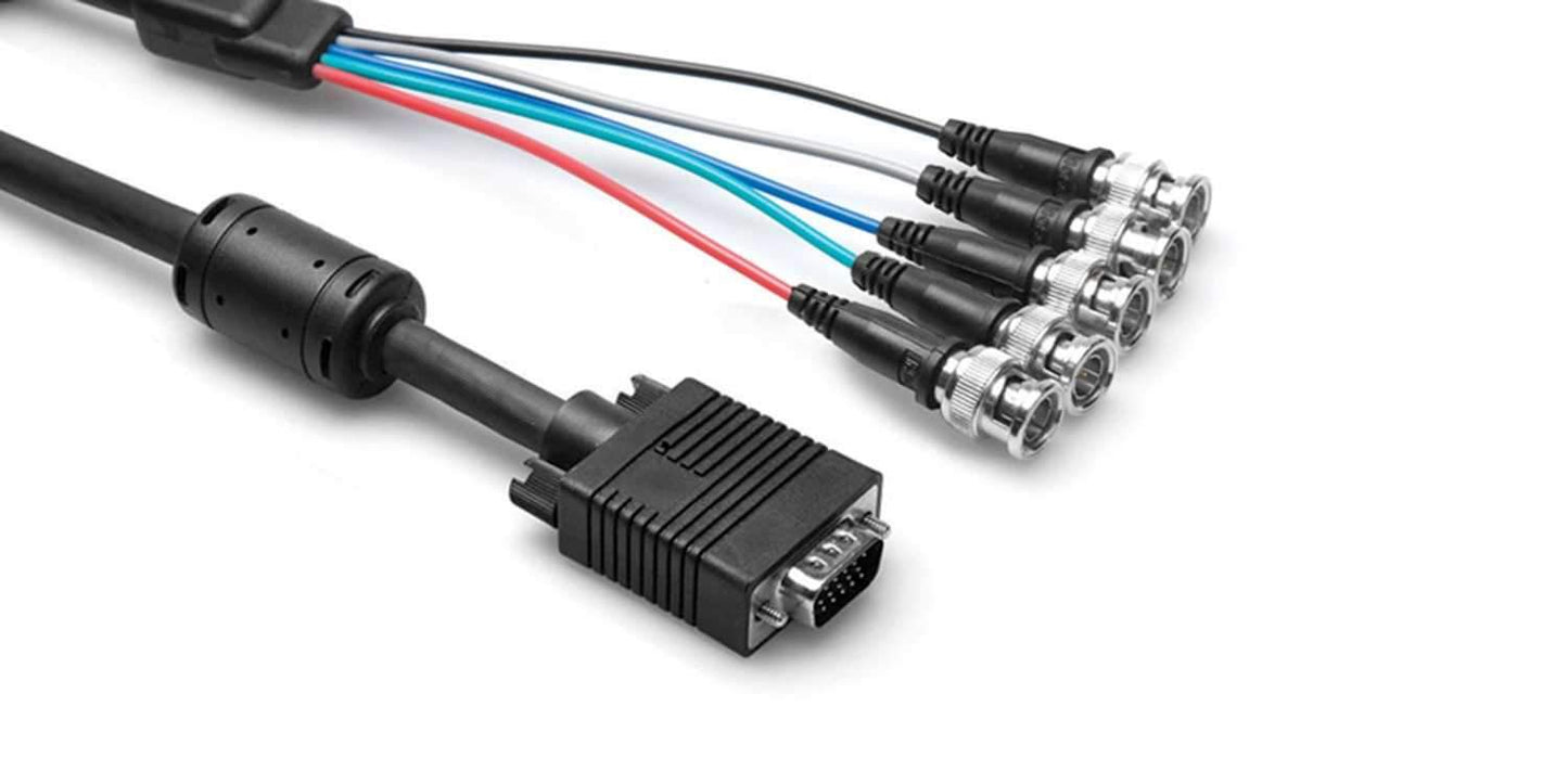Hosa RGB-520FE VGA Breakout BNC Ferrite Bead 20 Ft - PSSL ProSound and Stage Lighting