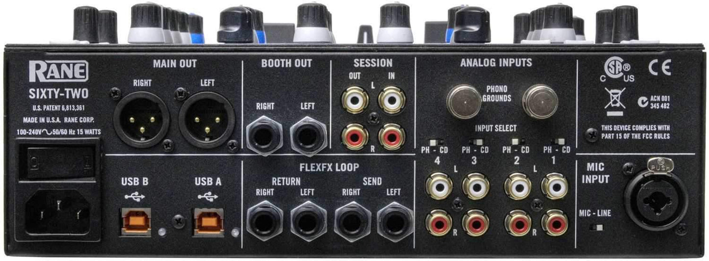 RANE Sixty Two 10-Inch DJ Mixer for Serato DJ - PSSL ProSound and Stage Lighting