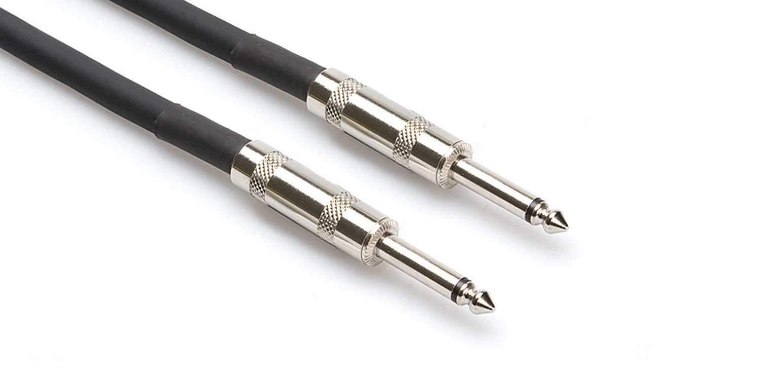 Speaker Cable, Hosa 1/4-in TS to Dual Banana, 75 ft