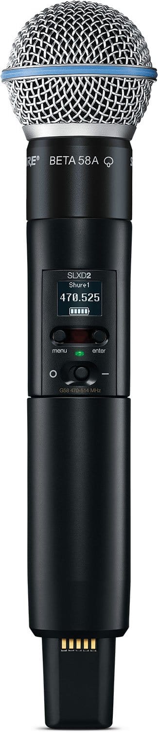 Shure SLXD2/B58 J52 Handheld Transmitter With Beta 58 - PSSL ProSound and Stage Lighting