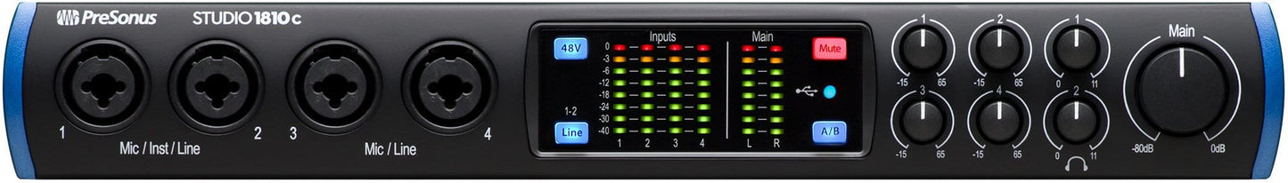 PreSonus Studio 1810C 18x8 USB-C Audio Interface - PSSL ProSound and Stage Lighting