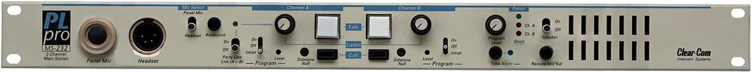 Clear Com MS232 2 Channel Headset/Speaker Main