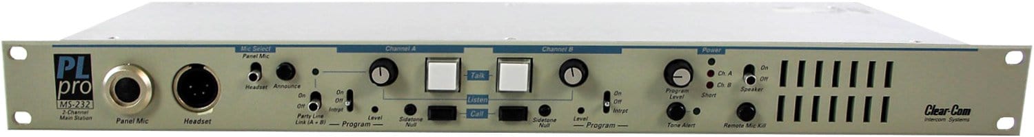 Clear-Com MS-232 2-Channel Intercom Master PL Pro