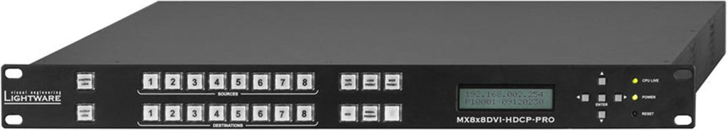 Lightware MX8X8DVIHDCP DVI 8x8 Matrix Switcher - PSSL ProSound and Stage Lighting
