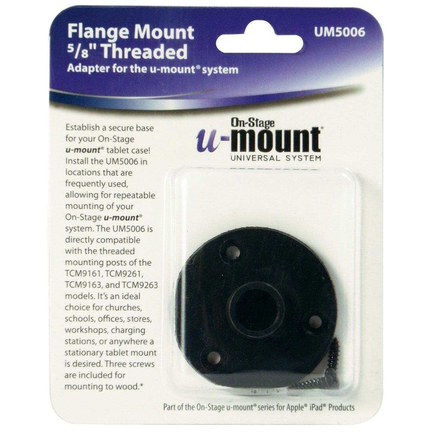 On Stage UM5006 U Mount Desk Flange Mount - PSSL ProSound and Stage Lighting