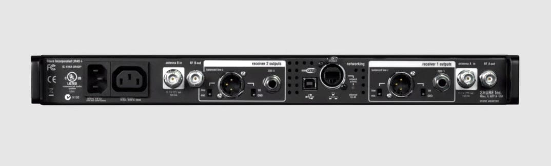 Shure UR4D+ Dual Receiver G1 470-530MHZ - PSSL ProSound and Stage Lighting