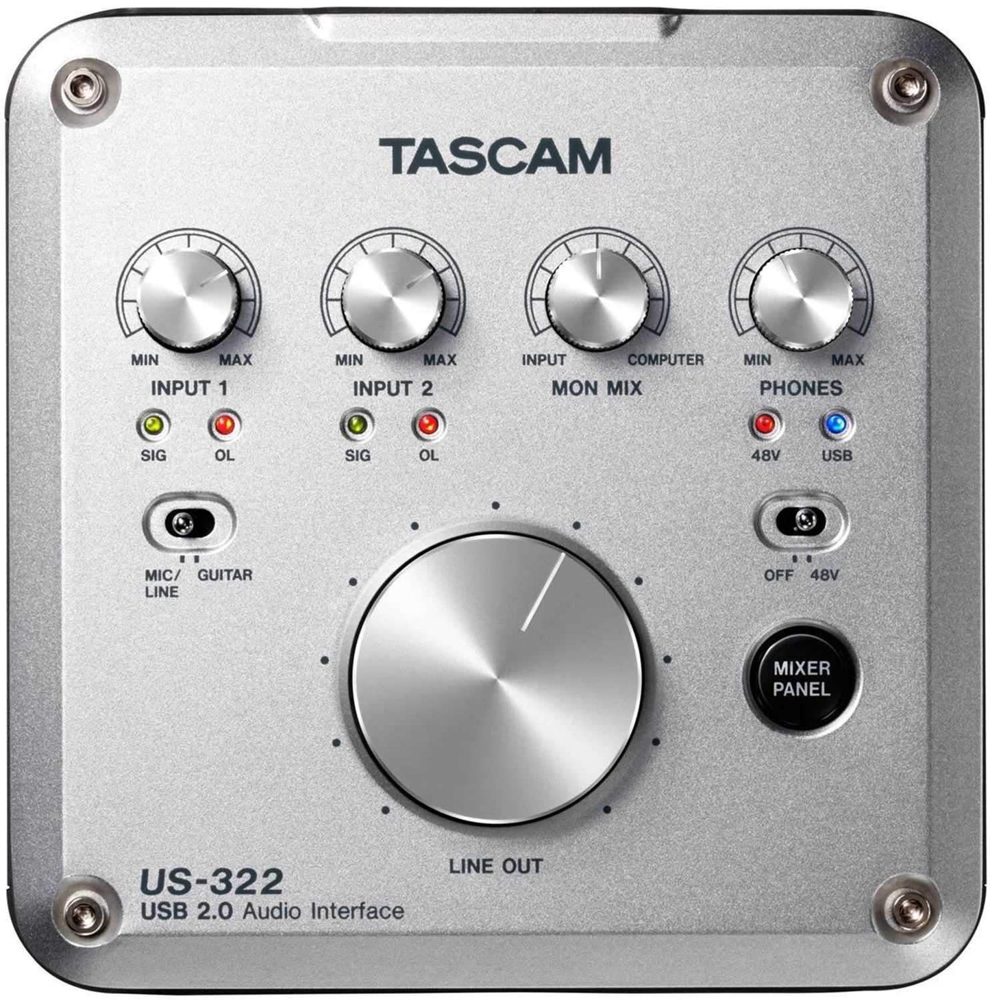 Tascam US322 USB Audio/MIDI Interface - PSSL ProSound and Stage Lighting