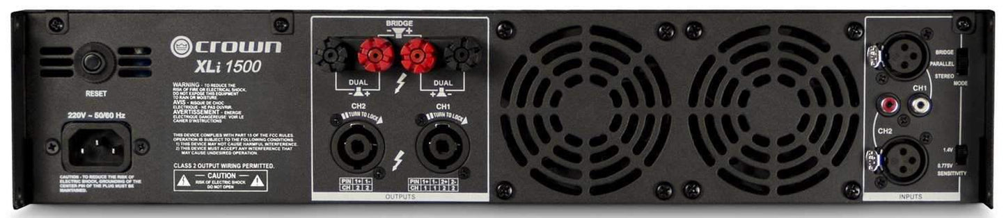 Crown XLI1500 PA Power Amplifier - PSSL ProSound and Stage Lighting