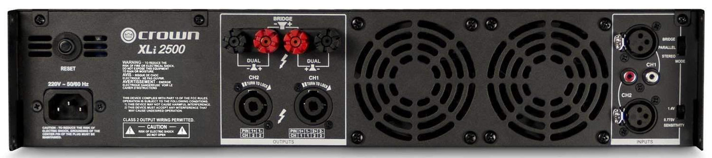 Crown XLi 2500 PA Power Amplifier - PSSL ProSound and Stage Lighting