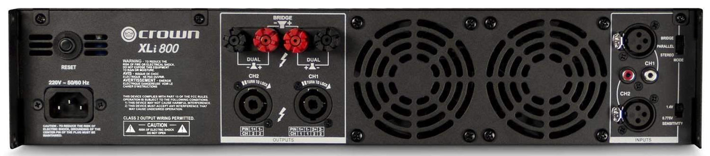 Crown XLI800 PA Power Amplifier - PSSL ProSound and Stage Lighting