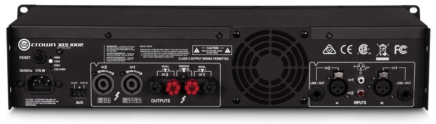 Crown XLS1002 XLS DriveCore 2 PA Power Amplifier - PSSL ProSound and Stage Lighting
