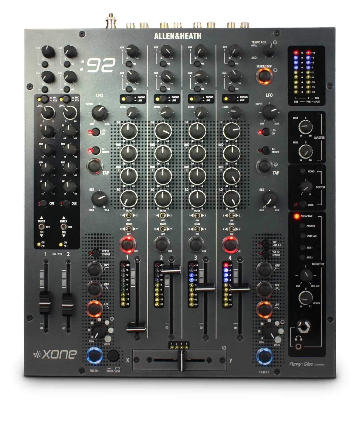 Allen & Heath Xone:92 Fader 6-Ch Club DJ Mixer - PSSL ProSound and Stage Lighting