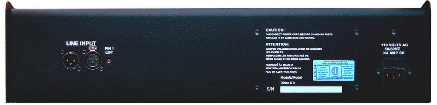 Albatros Audio TRUIE16 Distro 5A Press Split Signal Audio Distribution Amplifier - Solotech