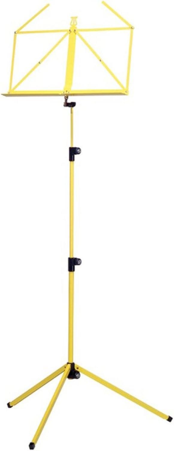 K&M 10010.000.61 Adjustable 3 Piece Music Stand - Yellow - PSSL ProSound and Stage Lighting