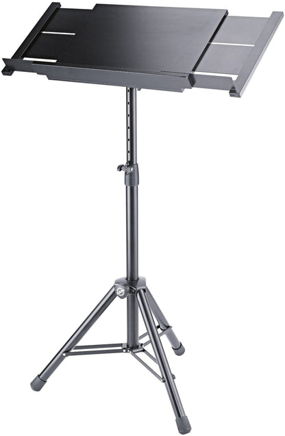 K&M 12338.000.55 Expandable Orchestra Conductor Stand Desk - Black - PSSL ProSound and Stage Lighting