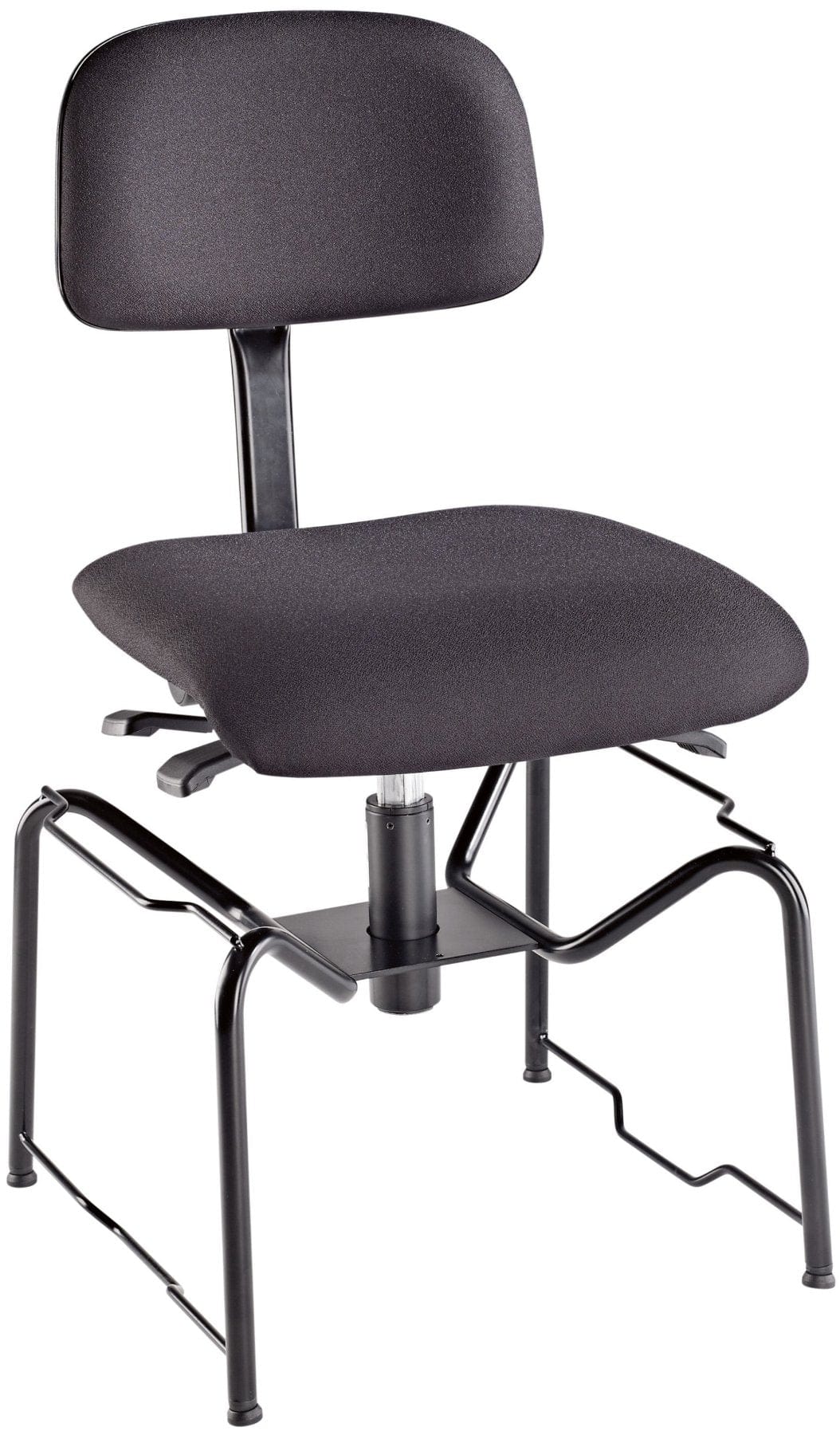 K&M 13440.000.55 Orchestra Chair with Upholstered Seat and Backrest - Black - ProSound and Stage Lighting