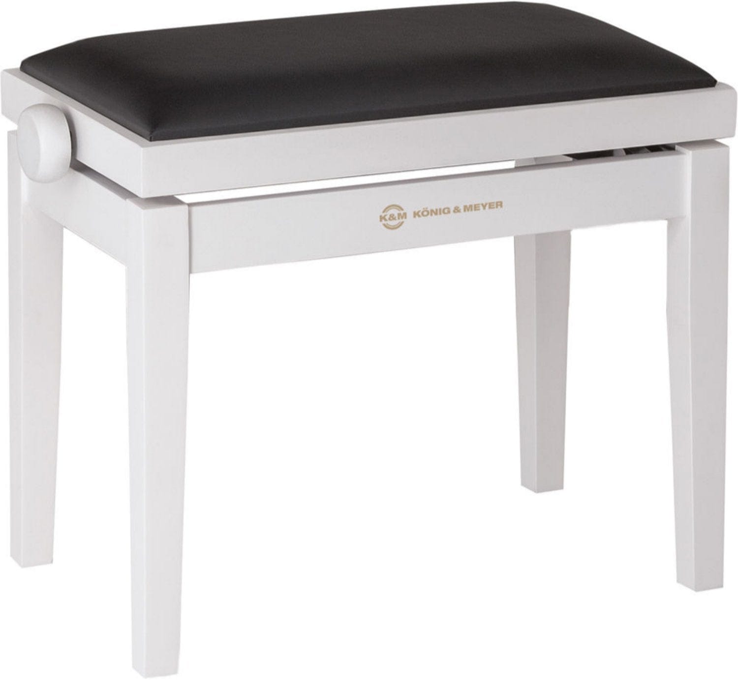 K&M 13700.000.22 Wooden Frame Piano Bench - Matte White - PSSL ProSound and Stage Lighting