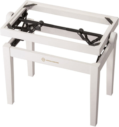 K&M 13700.000.22 Wooden Frame Piano Bench - Matte White - PSSL ProSound and Stage Lighting