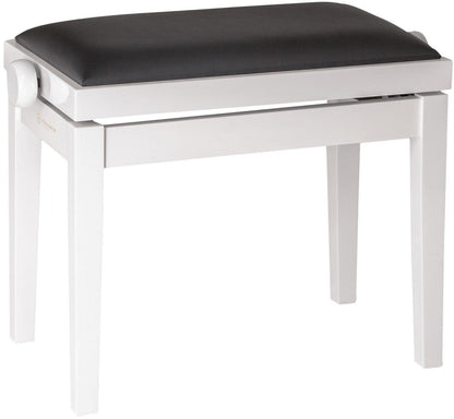 K&M 13711.000.23 Wooden Frame Piano Bench - White Gloss - PSSL ProSound and Stage Lighting