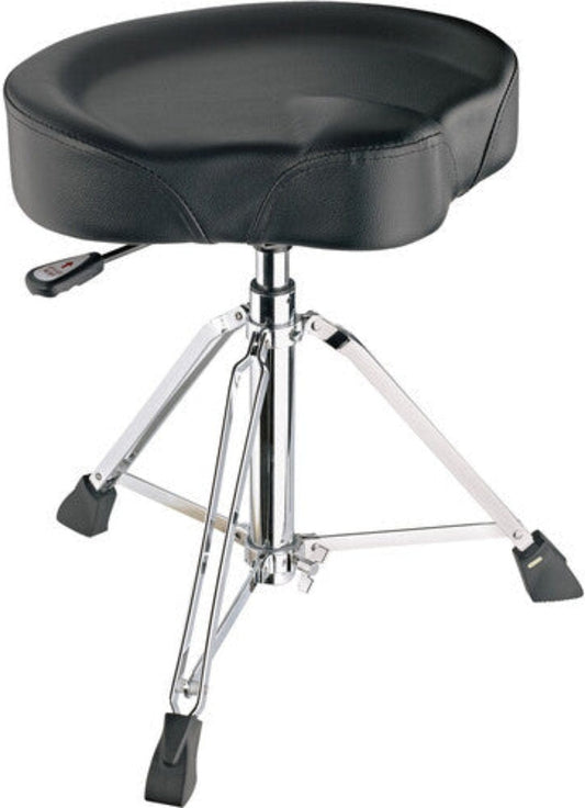 K&M 14035.000.02 Drum Throne with Pneumatic Spring - Black Leatherette - PSSL ProSound and Stage Lighting