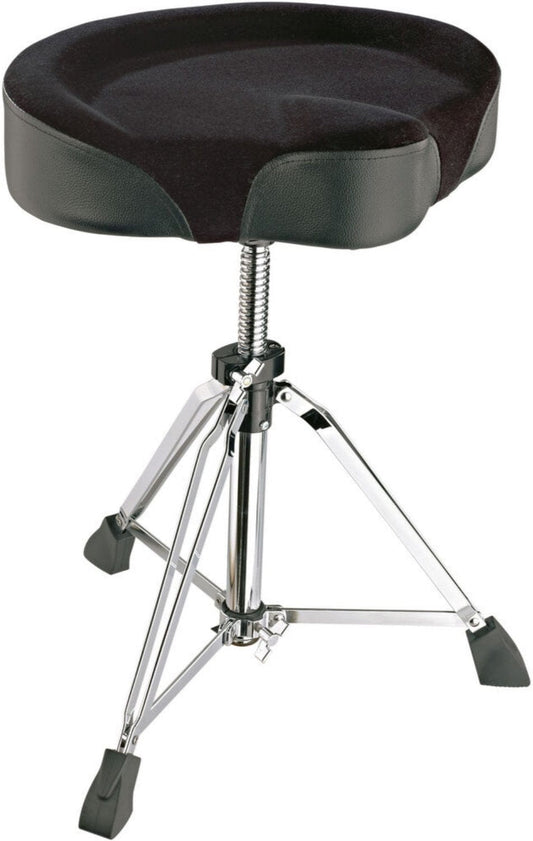 K&M 14039.000.02 Drum Throne with Spindle Lift - Black Velvet - PSSL ProSound and Stage Lighting