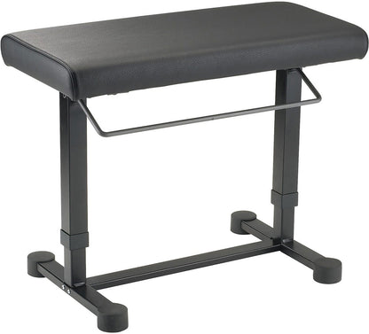 K&M 14080.000.55 Pneumatic Uplift Piano Bench - Black Leatherette - PSSL ProSound and Stage Lighting