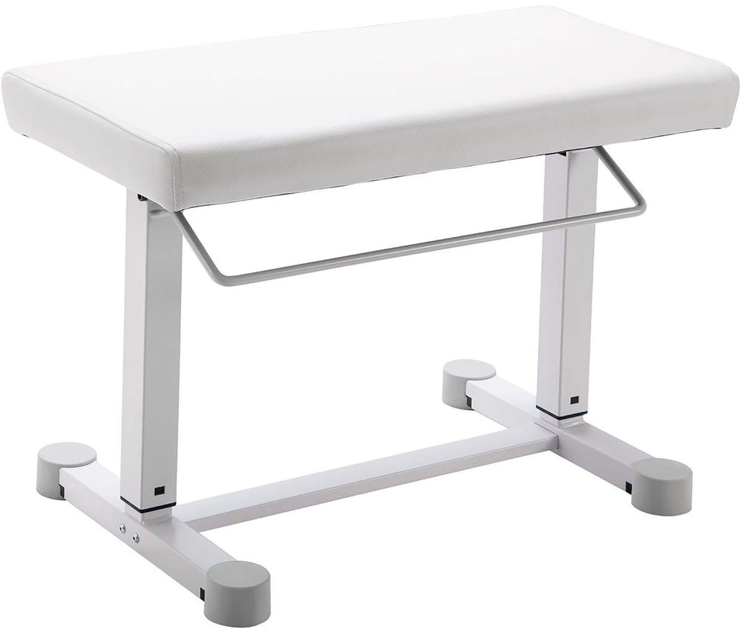 K&M 14080.000.76 Pneumatic Uplift Piano Bench - White Leatherette - PSSL ProSound and Stage Lighting