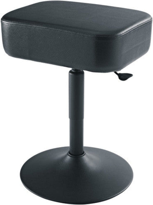 K&M 14093.017.55 Piano Stool with Pneumatic Lift and Rectangular Seating - Black Leatherette - PSSL ProSound and Stage Lighting