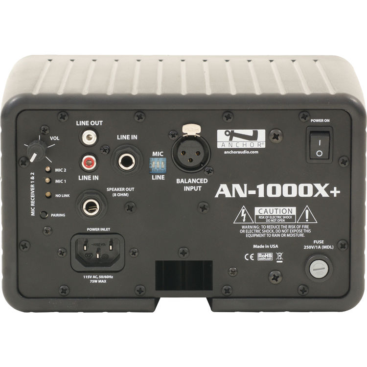 Anchor Audio AN-1000XU2+ Powered speaker monitor & Anchor-Link 2 wireless mic capacity