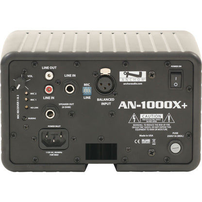 Anchor Audio AN-1000XU2+ Powered speaker monitor & Anchor-Link 2 wireless mic capacity