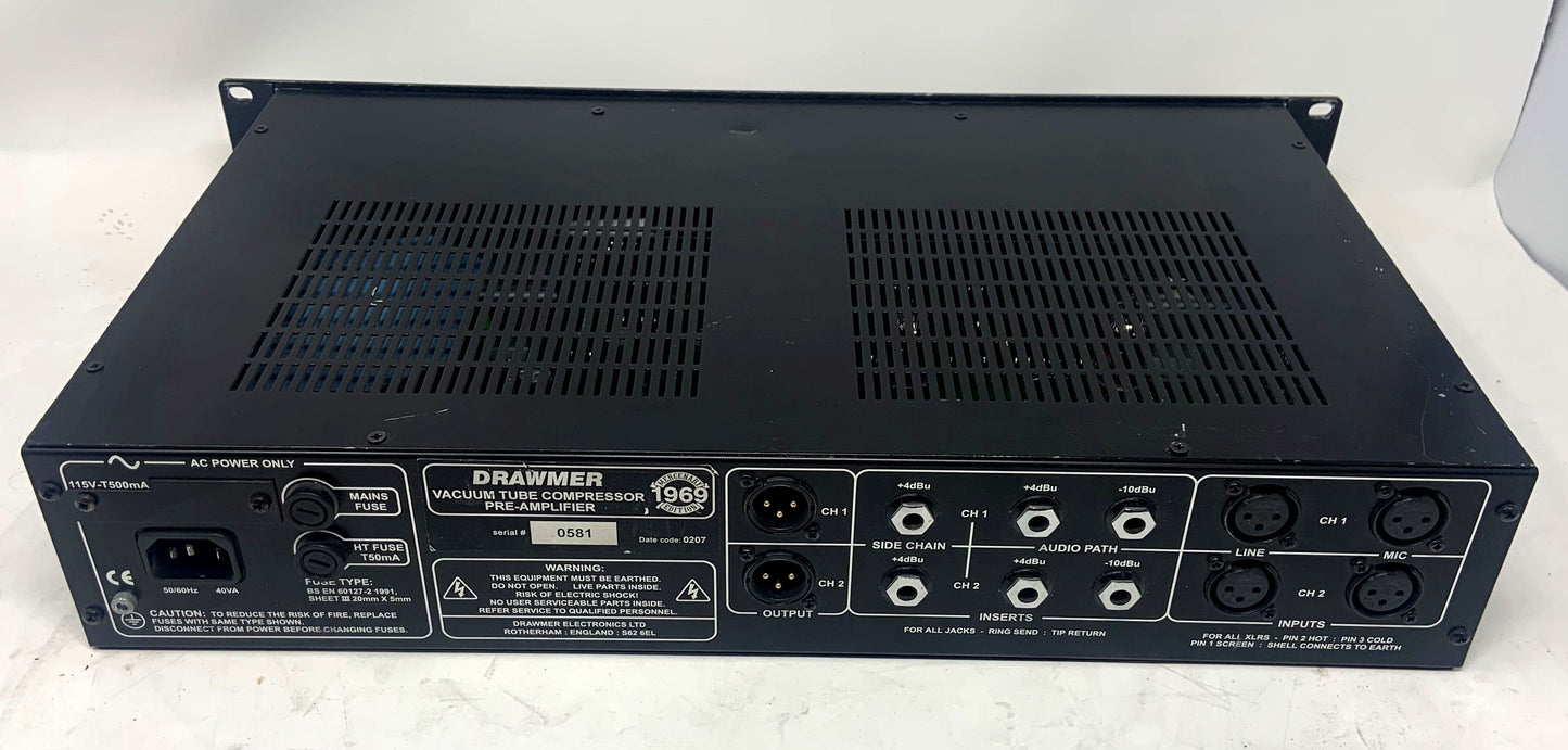 Drawmer 1969 2 Channel Tube Compressor Mercenary Edition - PSSL ProSound and Stage Lighting