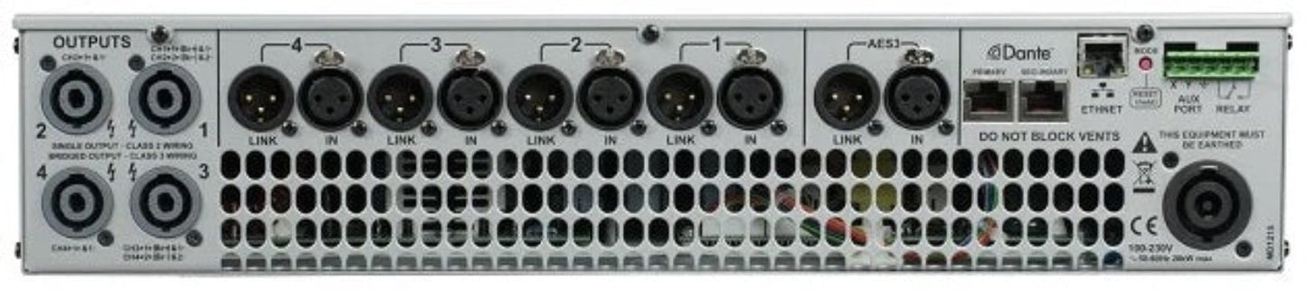 EAW 2050000 UXA4406 1500-Watt per Channel 4-Channel Professional Amplifier - PSSL ProSound and Stage Lighting