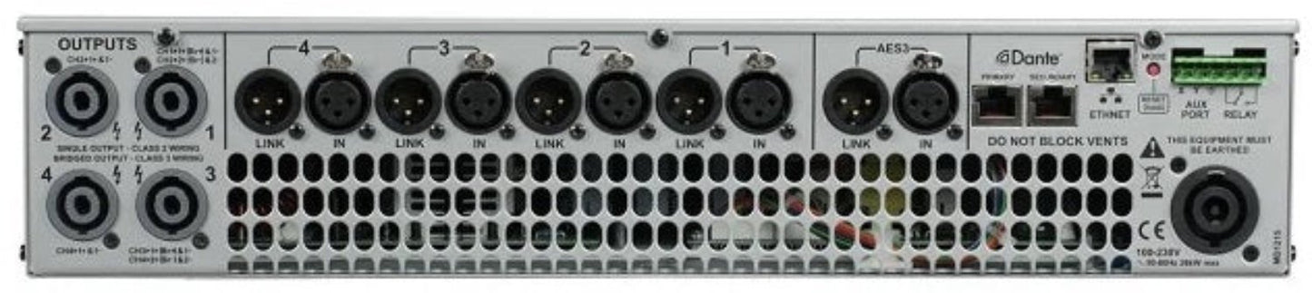 EAW 2050001 UXA4410 2500-Watt per Channel 4-Channel Professional Amplifier - PSSL ProSound and Stage Lighting