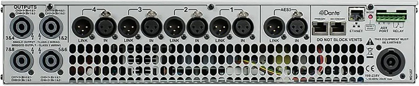 EAW 2050002 UXA4810 1250-Watt per Channel 8-Channel Professional Amplifier - PSSL ProSound and Stage Lighting