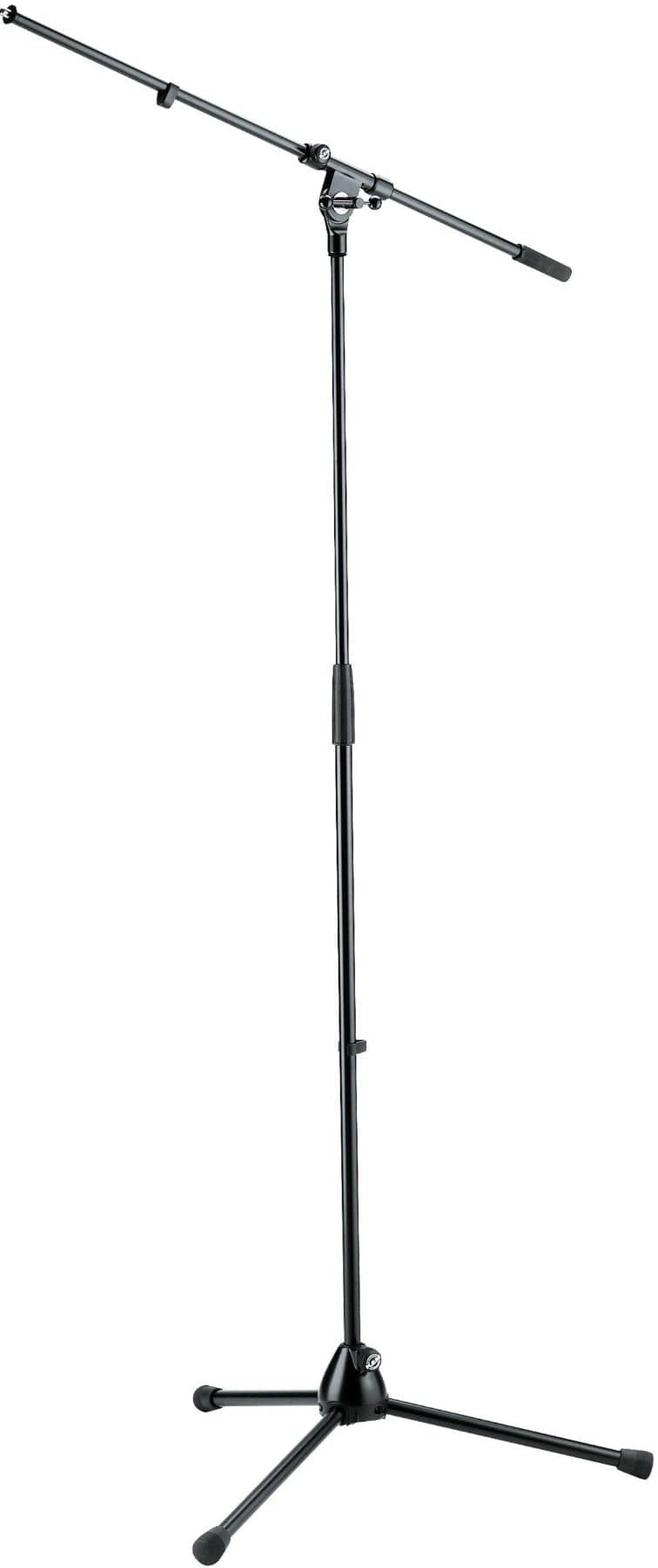 K&M 21020.500.55 Microphone Stand with Boom Arm - 35.433 to 63.189 Inch Height - Black - PSSL ProSound and Stage Lighting