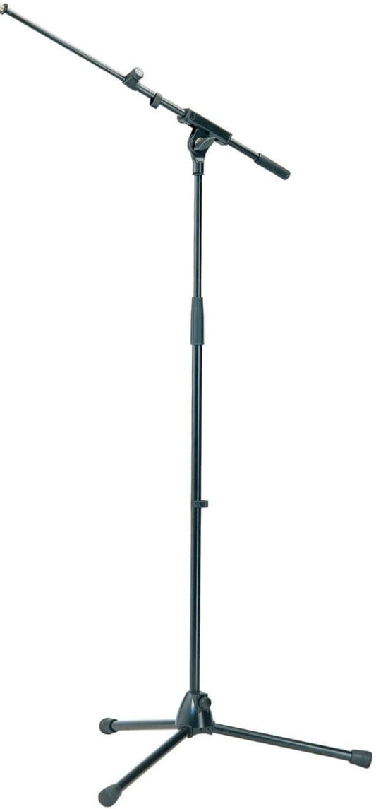 K&M 21075.500.55 Microphone Stand with Telescopic Boom Arm - 39.764 to 67.716 Inch Height - Black - PSSL ProSound and Stage Lighting