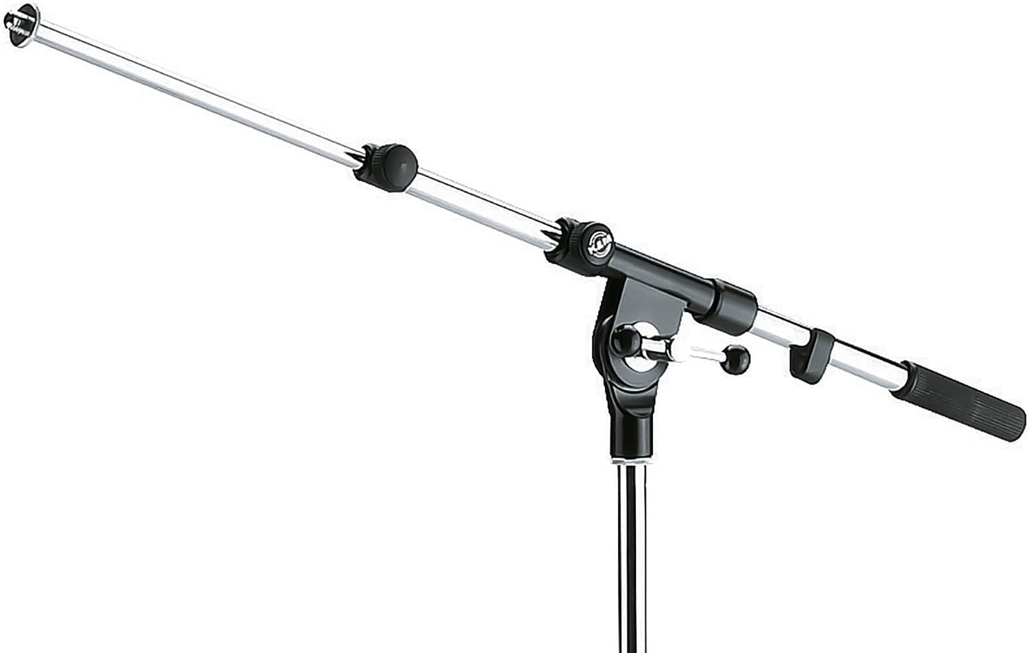 K&M 21090.500.02 Microphone Stand with Telescopic Boom Arm - HT 35.433 to 63.189" - Chrome - PSSL ProSound and Stage Lighting