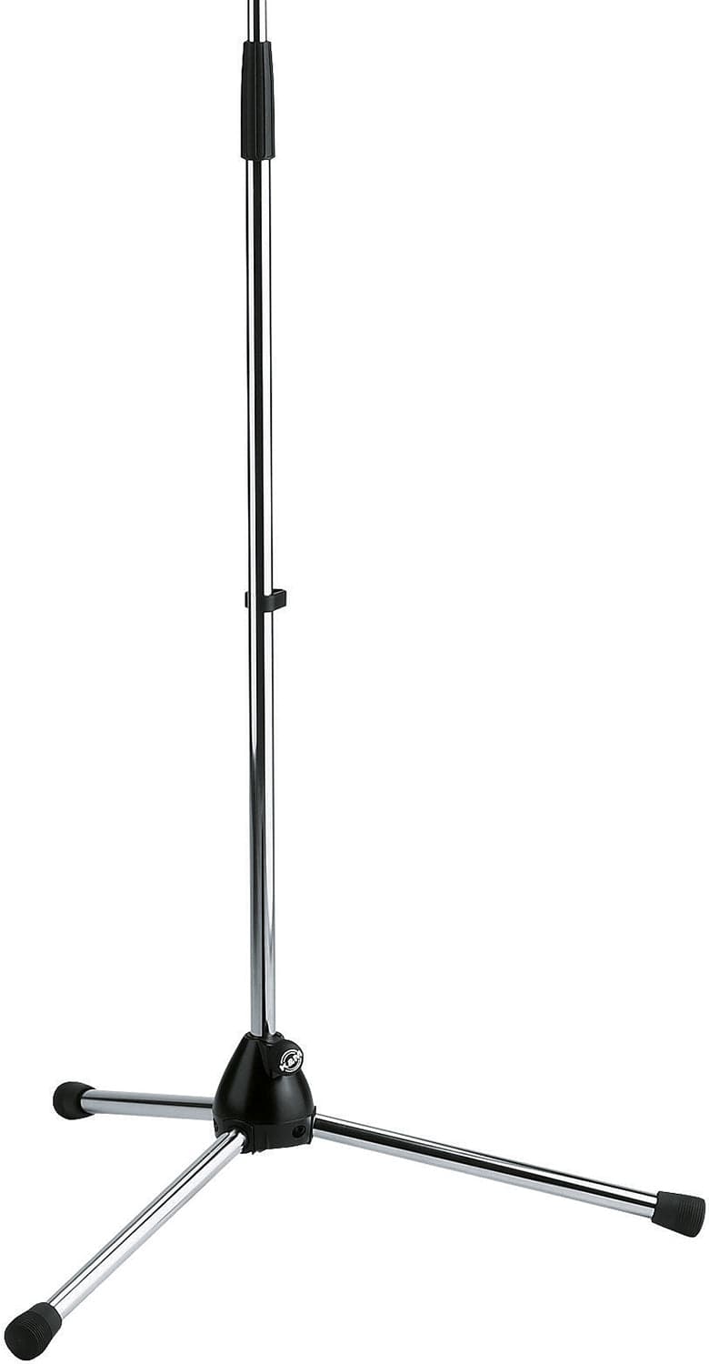 K&M 21090.500.02 Microphone Stand with Telescopic Boom Arm - HT 35.433 to 63.189" - Chrome - PSSL ProSound and Stage Lighting