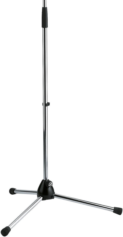 K&M 21090.500.02 Microphone Stand with Telescopic Boom Arm - HT 35.433 to 63.189" - Chrome - PSSL ProSound and Stage Lighting